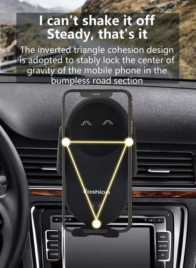 Auto Sensor Car Holder Wireless Charger 10W Fast Car Wireless Charger For Smart Phones, QC3.0, Hands-free, Signal Stabilization, Voltage Monitoring, Blue  - Image 2