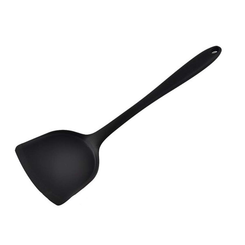 LETOOR Heat Resistant ilicone Shovel NonStick Cooking Spatulas Kitchen Utensil 13 Inch Black