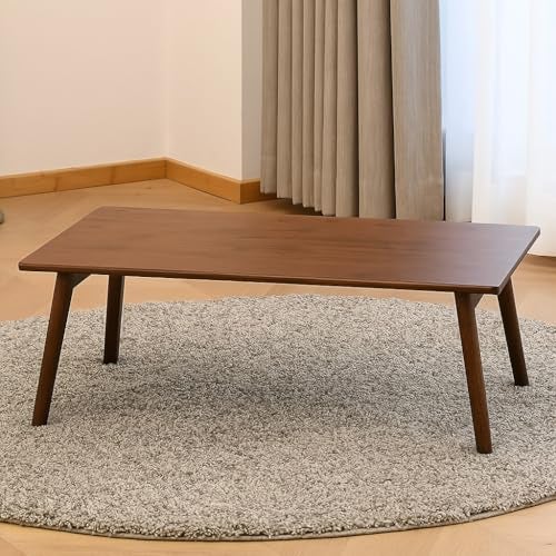 Craftsline Solid Sheesham Wood Foldable Small Table - Foldable Floor Desk (66X38X28 Cm), Walnut - Image 1