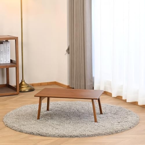 Craftsline Solid Sheesham Wood Foldable Small Table - Foldable Floor Desk (66X38X28 Cm), Walnut - Image 4