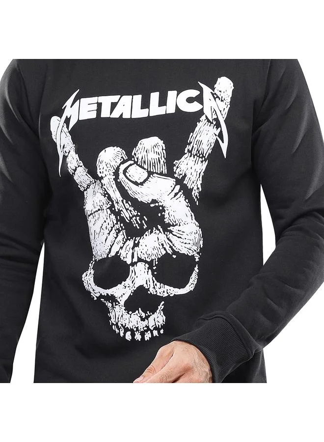 Coup Coup Men Metallica Crew Neck Casual Sweat-Shirt