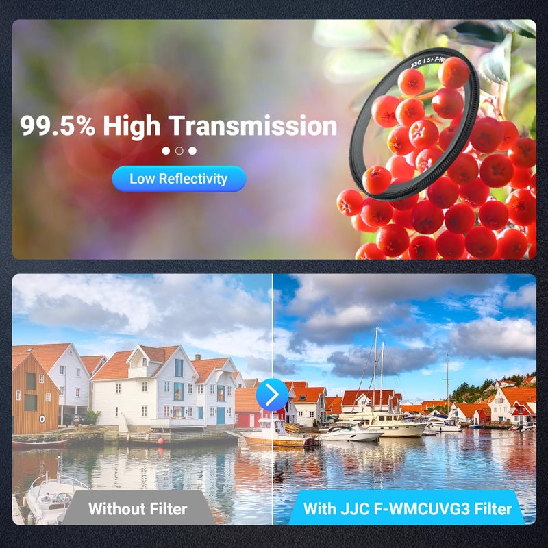 JJC UV Protective Filter for Ricoh GR IV GR IIIx GR IIIx HDF GR III GR III HDF & GR II, 38 Layers Mulit-Coated Ultra Slim UV Ultraviolet Filter with Storage Case - Image 4