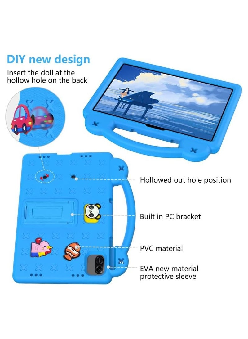 VKL Kids Case Compatible with Honor Pad X8a 11-inch 2024 Anti-Fall Shockproof Stand Hand-Held EVA Protective Cover for Honor Pad X8a (Sky Blue) - Image 5