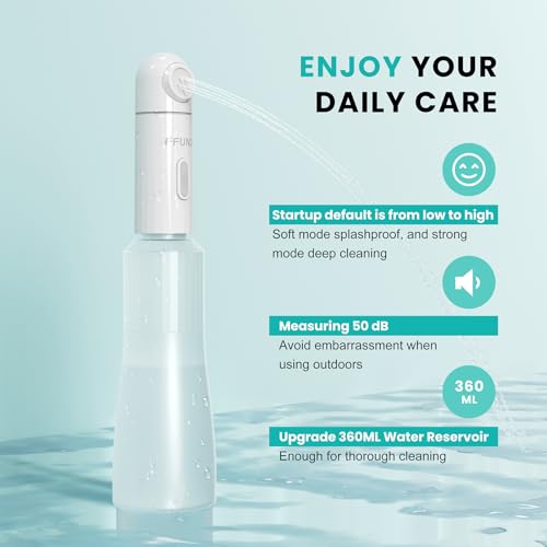 F FUNX FFUNX Portable Bidet for Travel, Mini Foldable Handheld Personal Travel Bidet with 2 Pressure Options, IPX7 Waterproof Jet Spray Toilet - Image 2