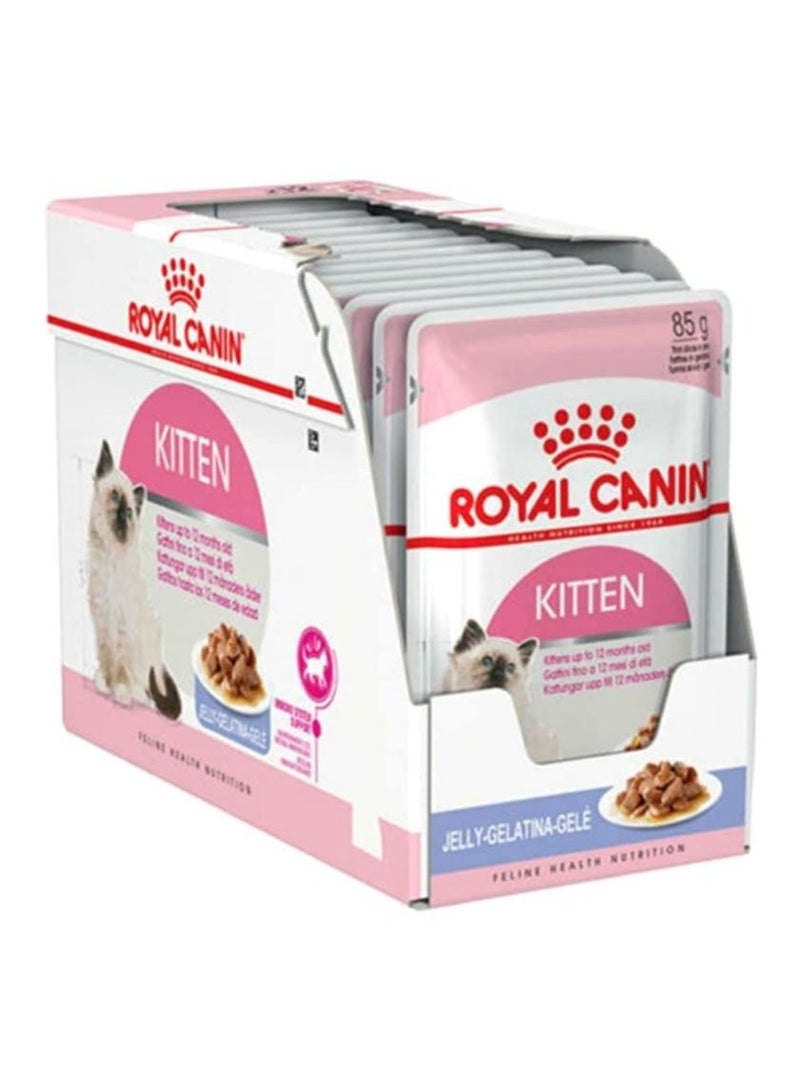 Royal Canin - Feline Health Nutrition Kitten Food Kitten Jelly (WET FOOD - Pouches) 12x85g Bundle Pack - Image 3