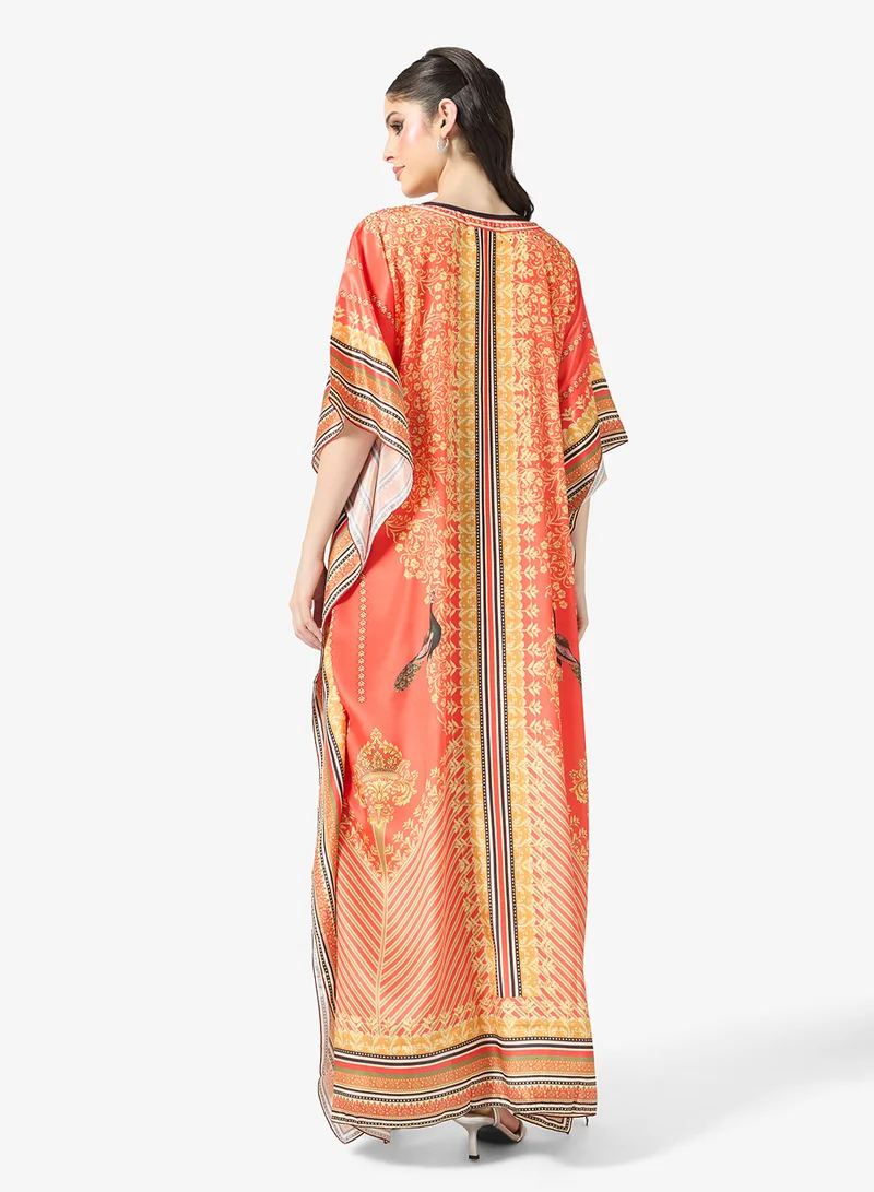 ارابيان كلوزيت Elegant Printed Kaftan Dress