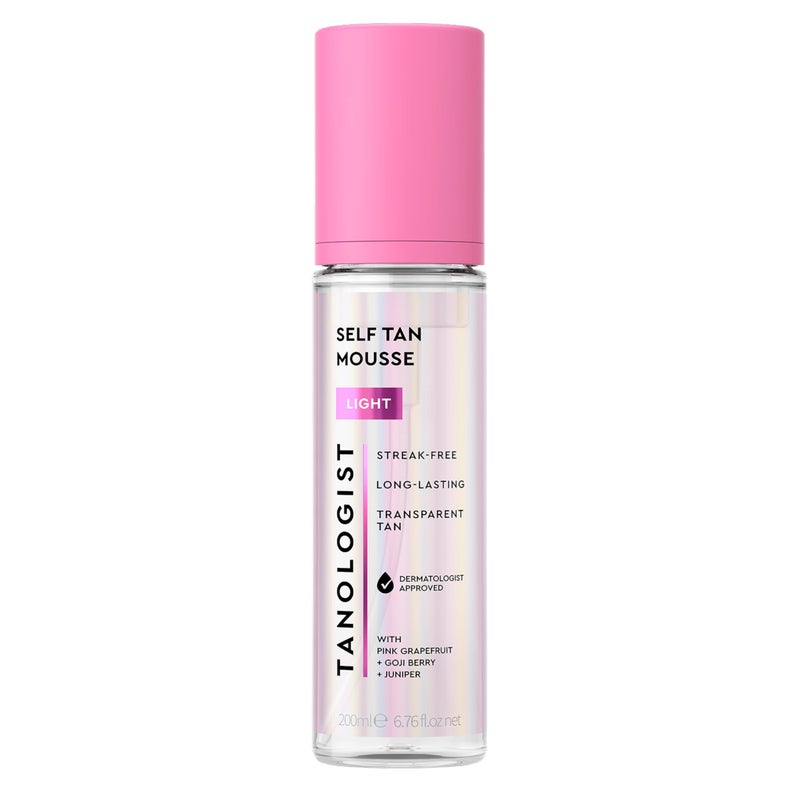 Tanologist Self Tan Mousse- Light, Fast-Developing, Transfer-Proof Clear Self Tanner for Face & Body, Smells Great, Lasts 7 Days, Natural Not Orange, Vegan Formula, 6.76 fl oz - Image 1