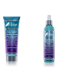 THE MANE CHOICE The Mane Choice Tropical Moringa Sweet Oil & Honey Endless Moisture Sealing Cream 8 Oz & Restorative Hair Spray 8 Fl Oz Bundle  - Image 1