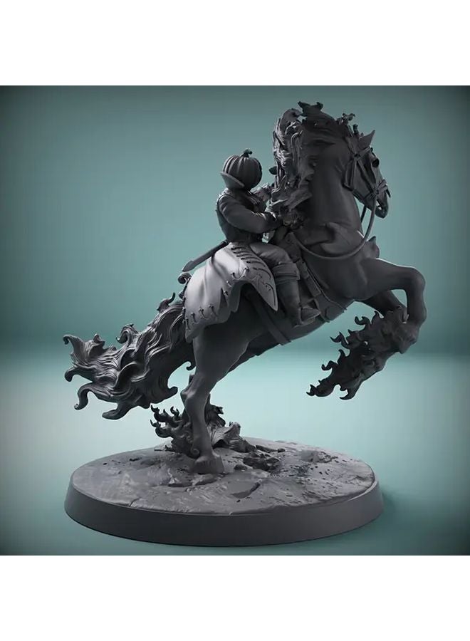 Knight On Horseback With Sword Jack O Lantern Gothic Medieval Fantasy Figure 1pc - Image 5