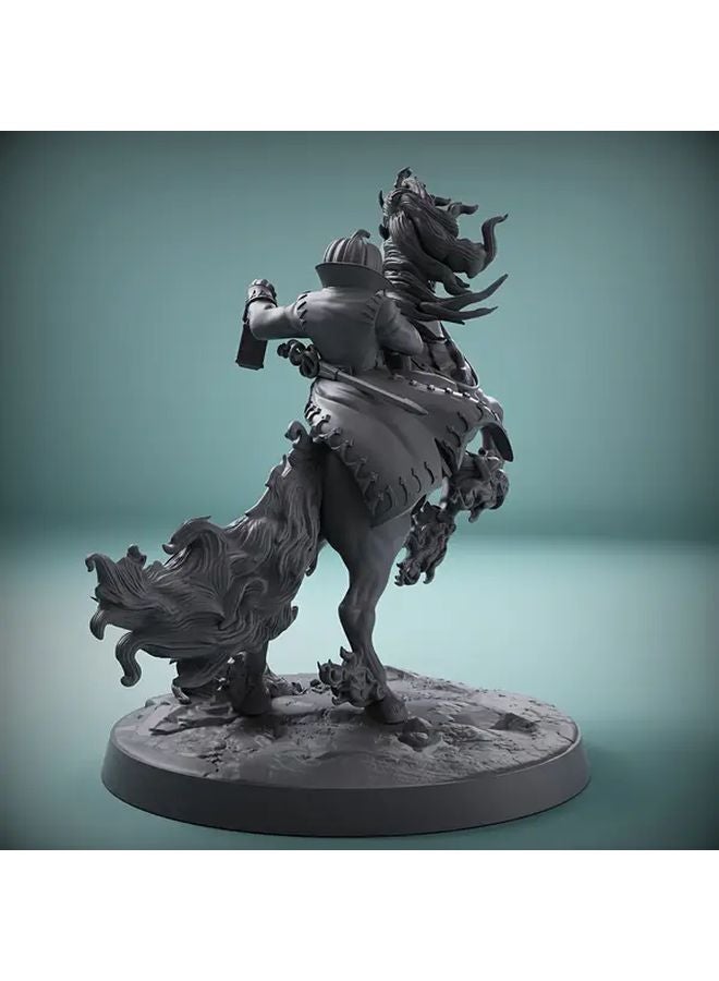 Knight On Horseback With Sword Jack O Lantern Gothic Medieval Fantasy Figure 1pc - Image 4