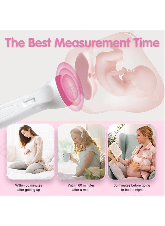JIEZM Fetal Heart Rate Monitor, Portable Ultrasound Doppler with LCD Screen, Fetal Doppler for Pregnancy, Doppler Fetal Monitor Heartbeat Fetal Doppler for New Moms Easy to Use at Home,Curve display - Image 5
