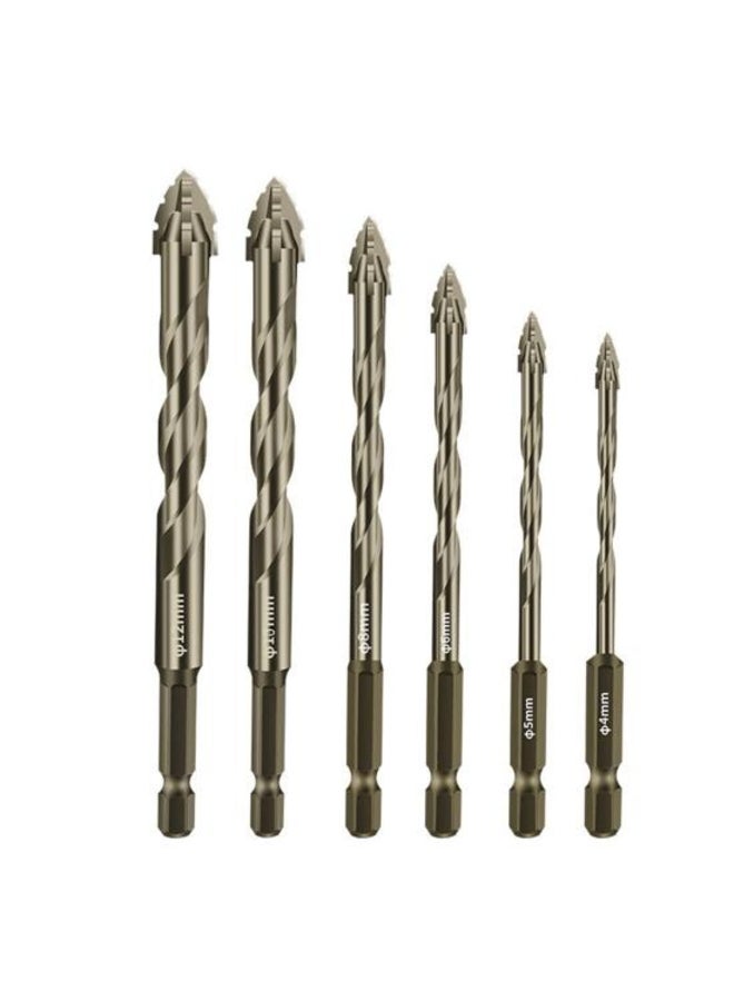 Four-Edged Serrated Eccentric Drill Bit Set High Hardness Rustproof Simple Installation Multifunction Skewed Head Drill Bit Set  - Image 1