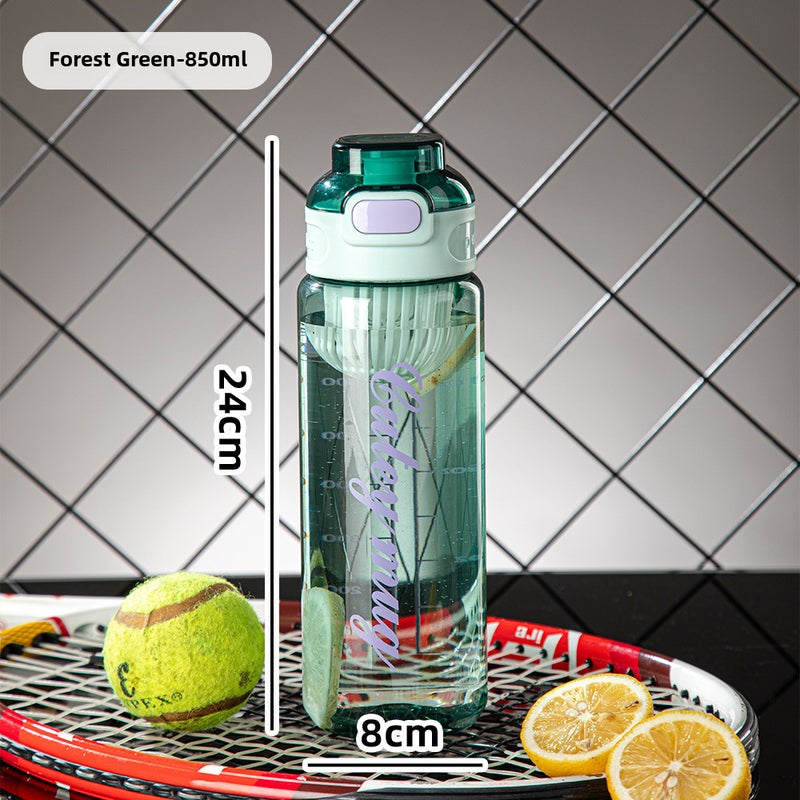Summer Fitness Water Bottle Leakproof 1000ml-dark night - Image 2