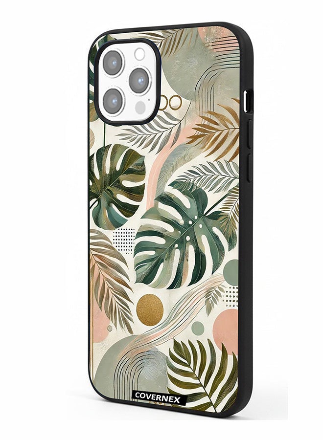 Covernex Apple iPhone 12 Pro Max Protective Case Cover Printed Featuring Tropical Monstera - Image 1
