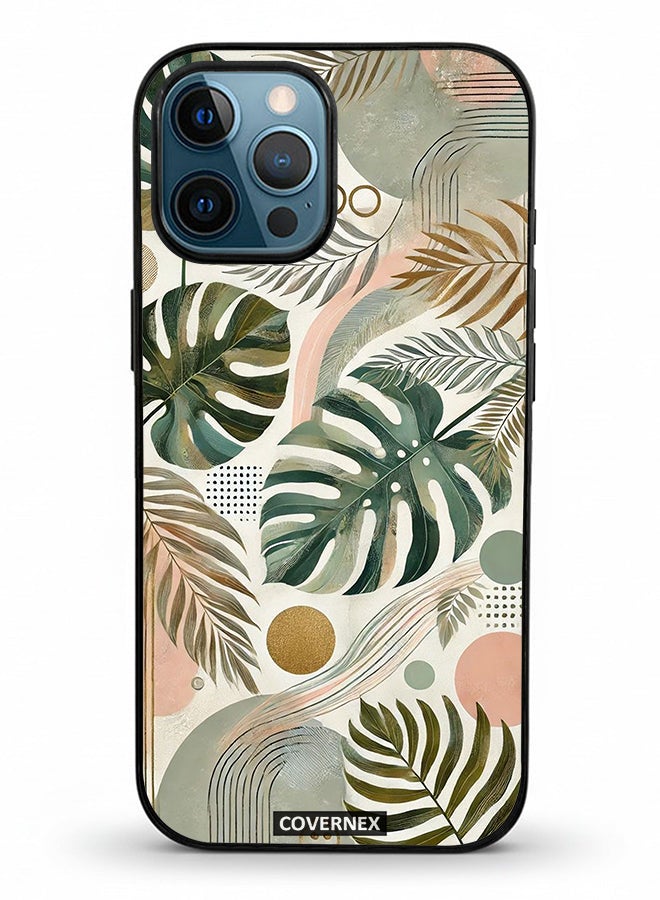 Covernex Apple iPhone 12 Pro Max Protective Case Cover Printed Featuring Tropical Monstera - Image 2