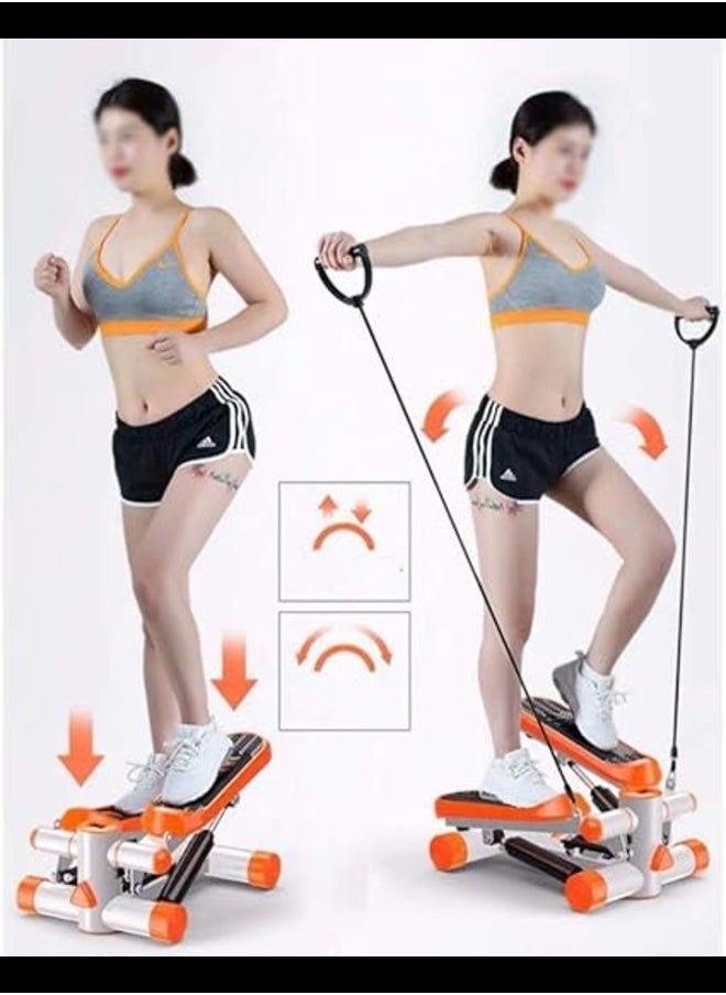Generic - Mini Steppers for Exercise, Adjustable Stepper Machine with Resistance Bands and LCD Display, Portable Climber Stair Stepping Fitness Machine for Beginners and Professionals - Image 1