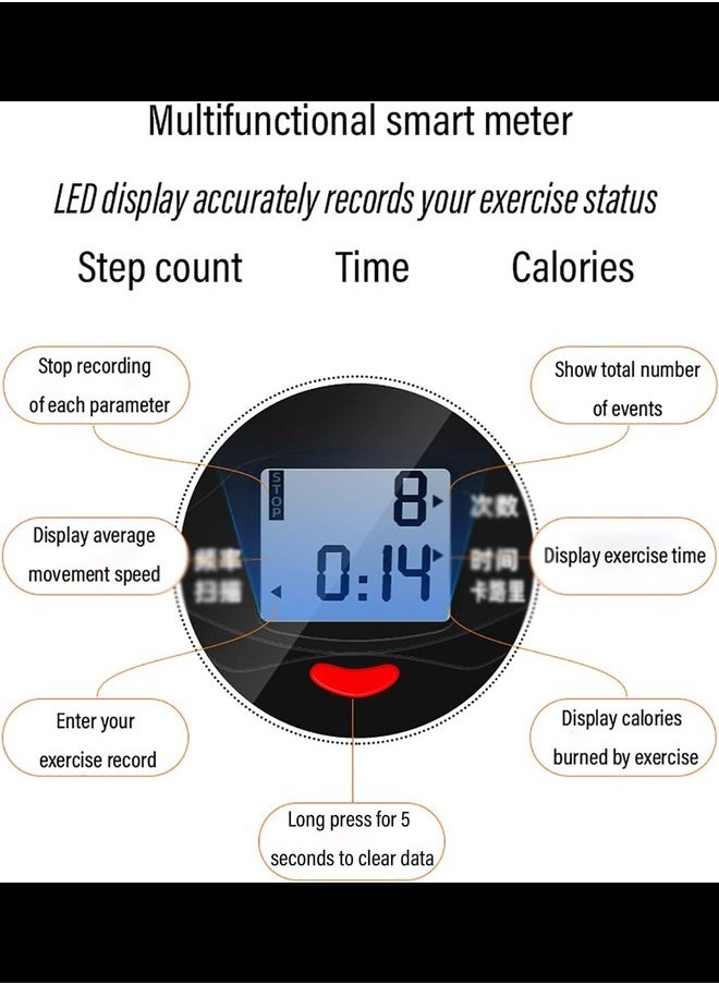 Generic - Mini Steppers for Exercise, Adjustable Stepper Machine with Resistance Bands and LCD Display, Portable Climber Stair Stepping Fitness Machine for Beginners and Professionals - Image 1