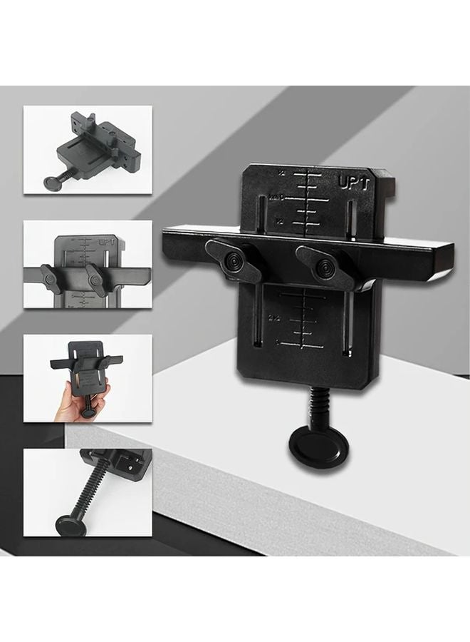 Multifunctional Cabinet Door Installation Jig Adjustable Clamp On Tool Black Plastic - Image 5