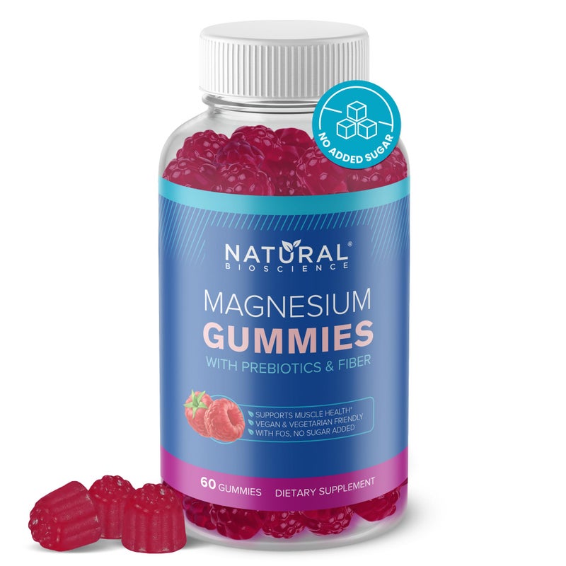 SugarFree Magnesium Gummies for Adults High Potency Magnesium Citrate Vegan AntiStress Sleep Support Muscle Health Relaxation 60 Gummies