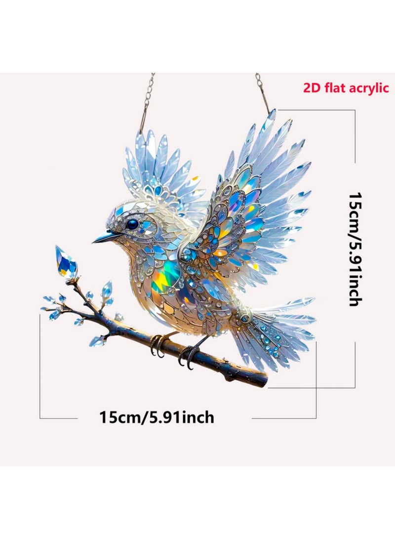 2D Exquisite Little Bird Acrylic Living Room Courtyard Pendant Festival Scene Decoration Pendant Gift Home Decoration Accessorie - Image 3