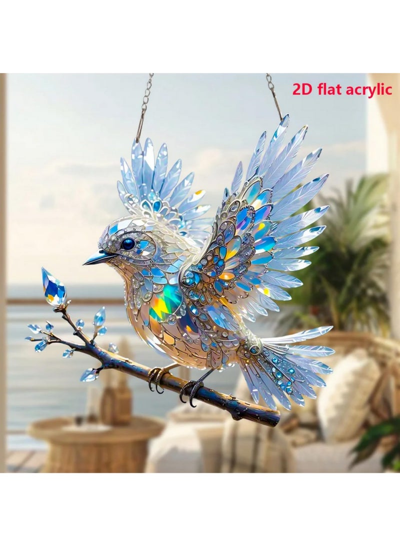 2D Exquisite Little Bird Acrylic Living Room Courtyard Pendant Festival Scene Decoration Pendant Gift Home Decoration Accessorie - Image 5