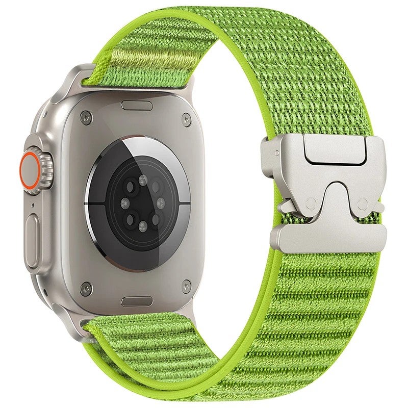Bluejw Nylon Loop Watch Band for Apple Watch 11, Replaceable Sport Wristband with Parachute Steel Buckle, Soft Smart Watch Strap - Image 1
