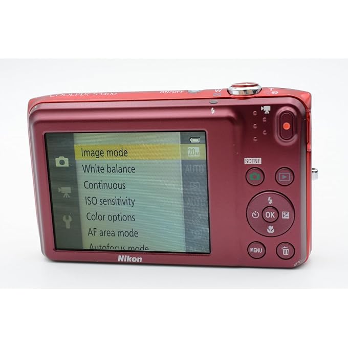 Nikon Coolpix S3400 16 MP Digital Camera with 7x Optical IS Zoom, 2.7-Inch LCD (Red) - Image 4