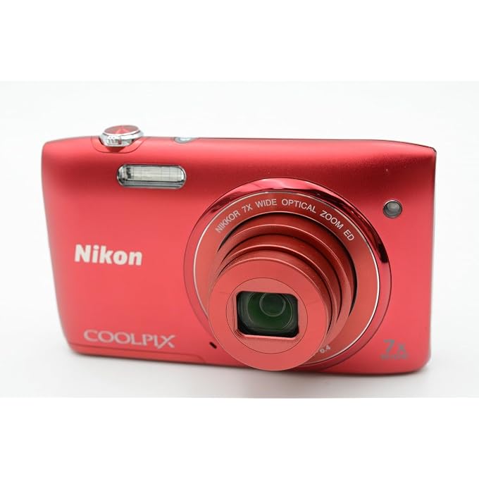 Nikon Coolpix S3400 16 MP Digital Camera with 7x Optical IS Zoom, 2.7-Inch LCD (Red) - Image 2