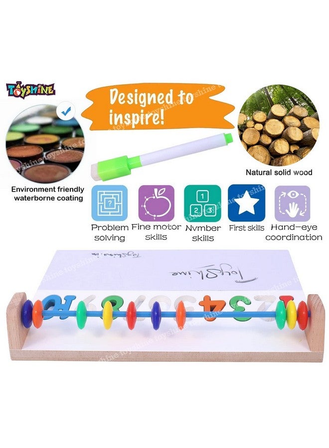 Toyshine Toyshine Wooden Learning Toy Combo, Writing Number Board And Shape Sorter | Montessori Gifts Toys For Toddlers Boys & Girls 2 3 4 5 Year Old Preschool Basic Skills Learning, 1 Piece  - Image 2