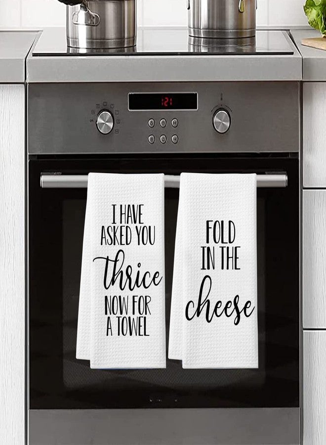 Saukore Fold in The Cheese Kitchen Towels, 2 Pack Waffle Dish Towels TV Show Merchandise Gift, Funny Bathroom Hand Towels, Birthday Housewarming Gifts for SC Fans - Image 4