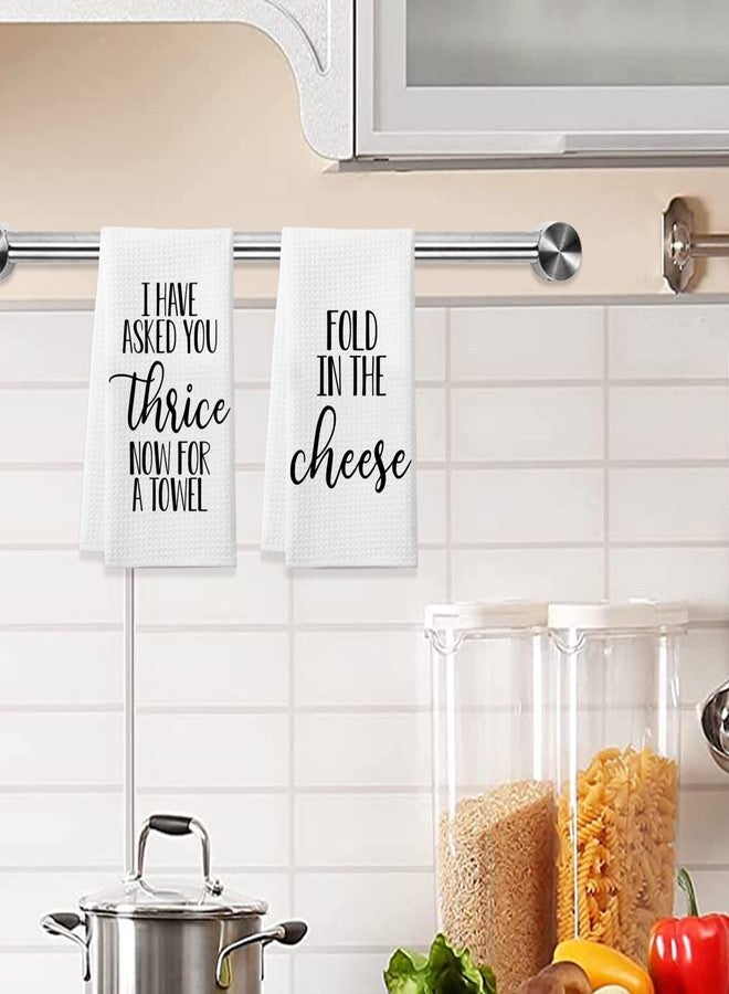 Saukore Fold in The Cheese Kitchen Towels, 2 Pack Waffle Dish Towels TV Show Merchandise Gift, Funny Bathroom Hand Towels, Birthday Housewarming Gifts for SC Fans - Image 3