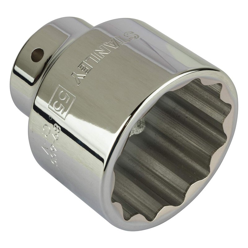 Stanley Stanley Chrome Vanadium Steel Stmt896558B 34Inch 55Mm 12 Point Standard Socket Silver  - Image 3