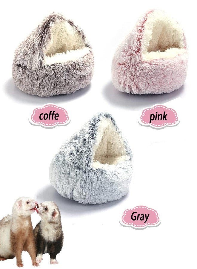 FULUE Ferret Bed Cave Bed and Hideout，Ferret Hideaway Bed Accessories for Cage(Brown) - Image 5