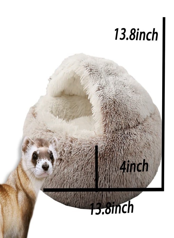 FULUE Ferret Bed Cave Bed and Hideout，Ferret Hideaway Bed Accessories for Cage(Brown) - Image 4