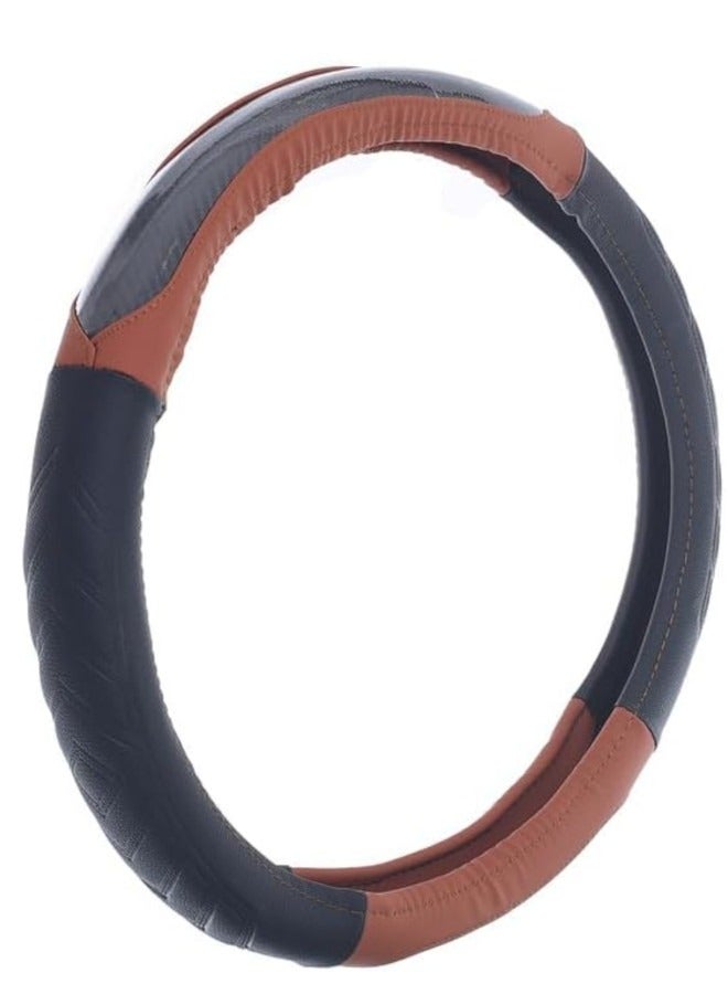 غطاء عجلة القيادة من الجلد والمطاط والالياف الكربونية - هافان - Image 1