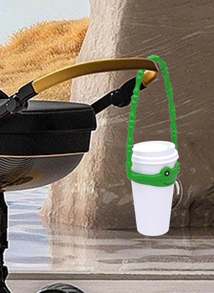 Water Bottle Handle Strap,Silicone Water Bottle Sling Compatible with Stanley Water Cup Accessories Water Bottle Holder with Strap Fits Most Diameter of 7cm Water Bottles  - Image 4