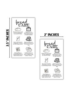 Lashicorn Bread Care Instruction Cards | 50Pk 2X3.5” Sourdough Storage Bakery Baker Client Packaging Cinnamon Roll Cupcake Cake How To Store  - Image 3