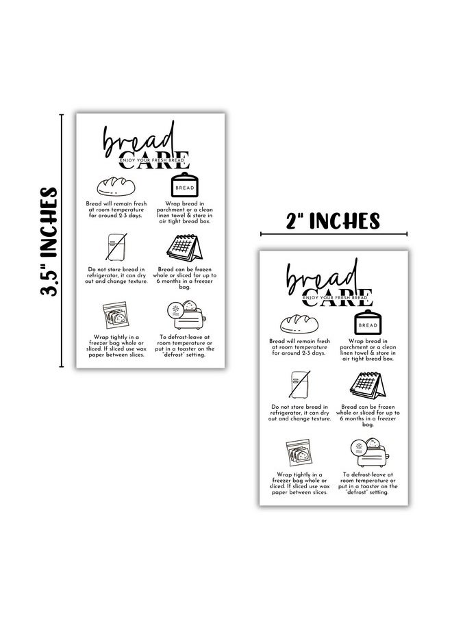 Lashicorn Bread Care Instruction Cards | 50Pk 2X3.5” Sourdough Storage Bakery Baker Client Packaging Cinnamon Roll Cupcake Cake How To Store  - Image 3