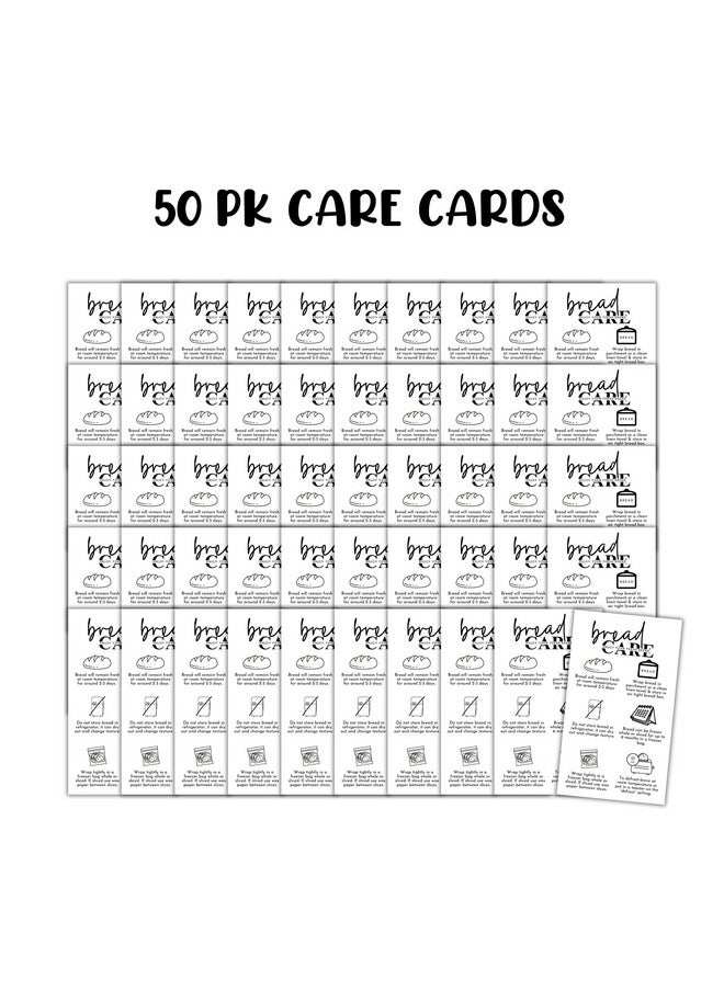 Lashicorn Bread Care Instruction Cards | 50Pk 2X3.5” Sourdough Storage Bakery Baker Client Packaging Cinnamon Roll Cupcake Cake How To Store  - Image 2