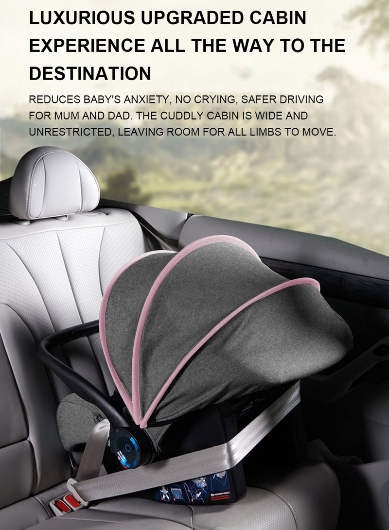 MaBaby 4 In 1Baby Safety Car Seat, Adjustable Backrest And Canopy, Three-Point Safety Belt, Car Carrier For Kids From 0-15 Months  - Image 3