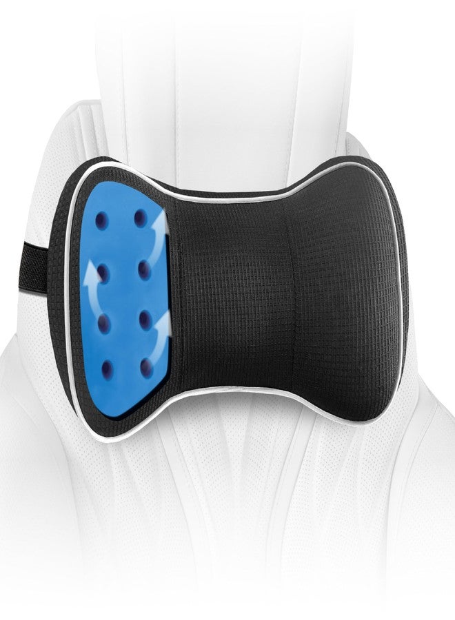 Sealy وسادة عنق سيالي من فوم الذاكرة للسيارة أو كرسي المكتب - وسادة عنق عنقية، وسادة رأس مبردة للسيارة أو وسادة كرسي المكتب للعنق - Image 2