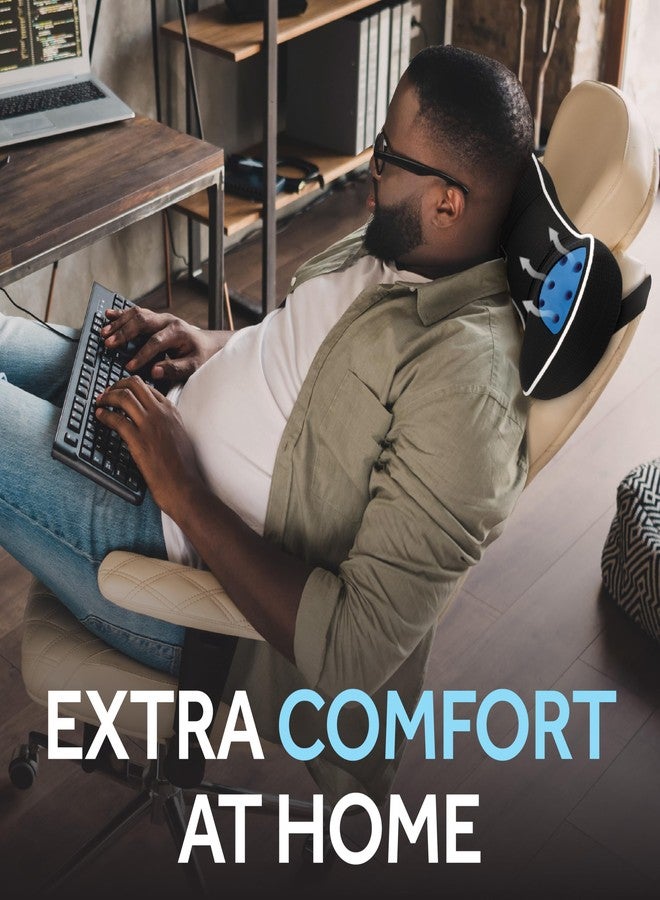 Sealy وسادة عنق سيالي من فوم الذاكرة للسيارة أو كرسي المكتب - وسادة عنق عنقية، وسادة رأس مبردة للسيارة أو وسادة كرسي المكتب للعنق - Image 5