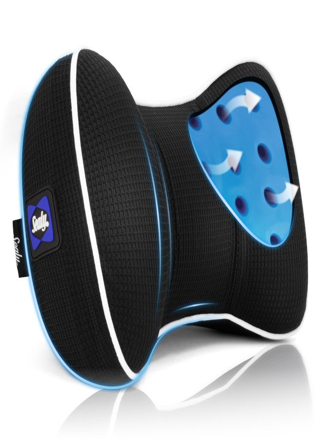 Sealy وسادة عنق سيالي من فوم الذاكرة للسيارة أو كرسي المكتب - وسادة عنق عنقية، وسادة رأس مبردة للسيارة أو وسادة كرسي المكتب للعنق - Image 3