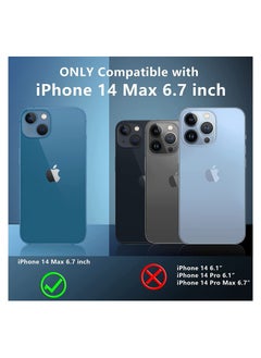 Rock Pow iPhone 14 Plus Case 6.7in  Anti-Yellowing,Drop Protection with Bumper Shockproof Protective Cover Slim Thin Phone Case iPhone 14 Plus Crystal Clear  - Image 2