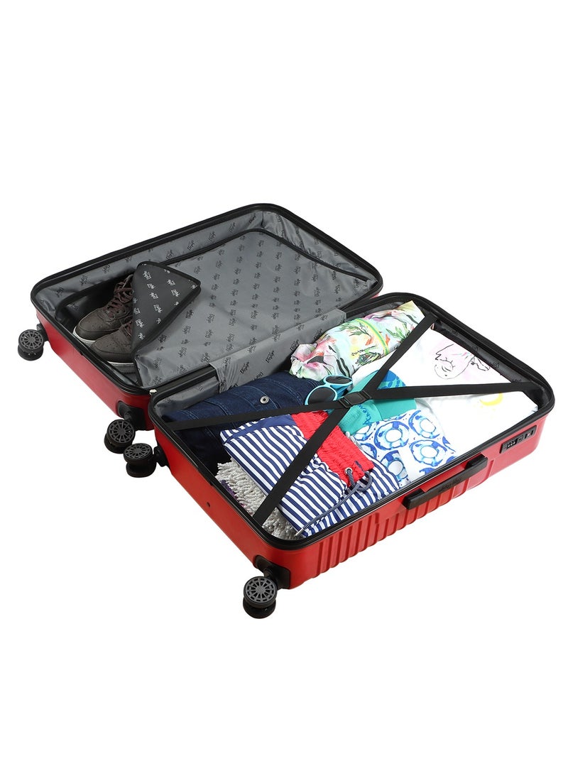Biggdesign - Biggdesign Lightweight Cats Design Carry On Luggage with Spinner Wheel and Lock System Red 20-Inch - Image 1