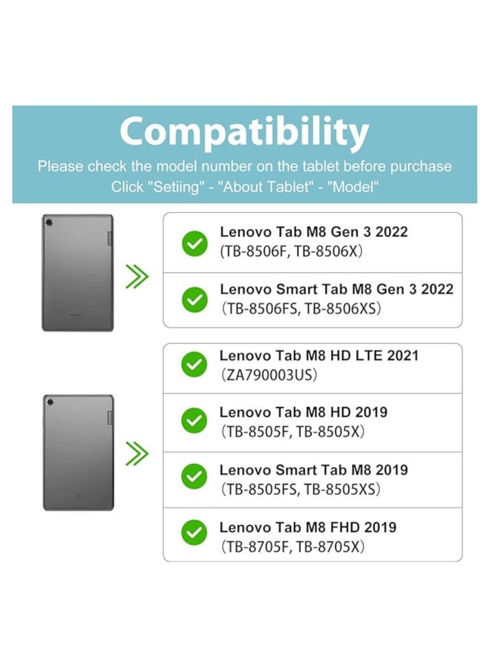 erorex Kids Case for Lenovo Tab M8 4th Gen 2023/3rd Gen 2022/HD LTE 2021/Tab M8 HD//Smart Tab M8/Tab M8 FHD 2019, Lightweight Shockproof Kids Friendly Case for Lenovo Tab M8 Tablet 8" -Magenta - Image 5