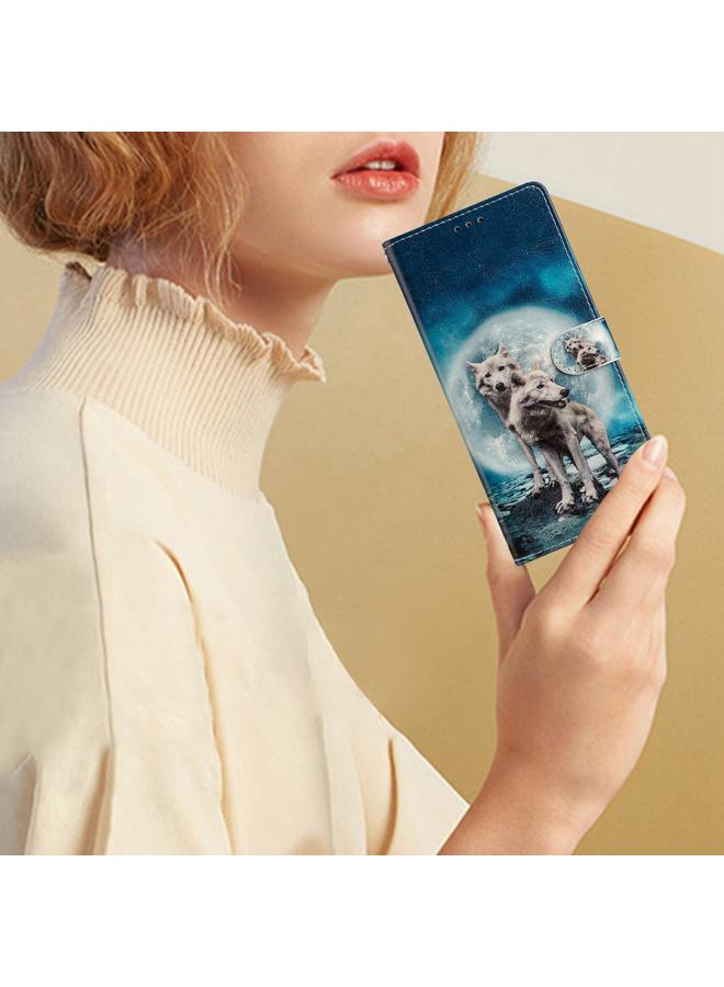 اس-توب جراب هاتف موتورولا موتو جي 62 مصنوع من الجلد برسومات ملونة - Image 5