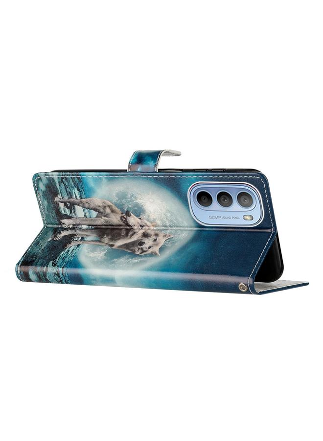 اس-توب جراب هاتف موتورولا موتو جي 62 مصنوع من الجلد برسومات ملونة - Image 3