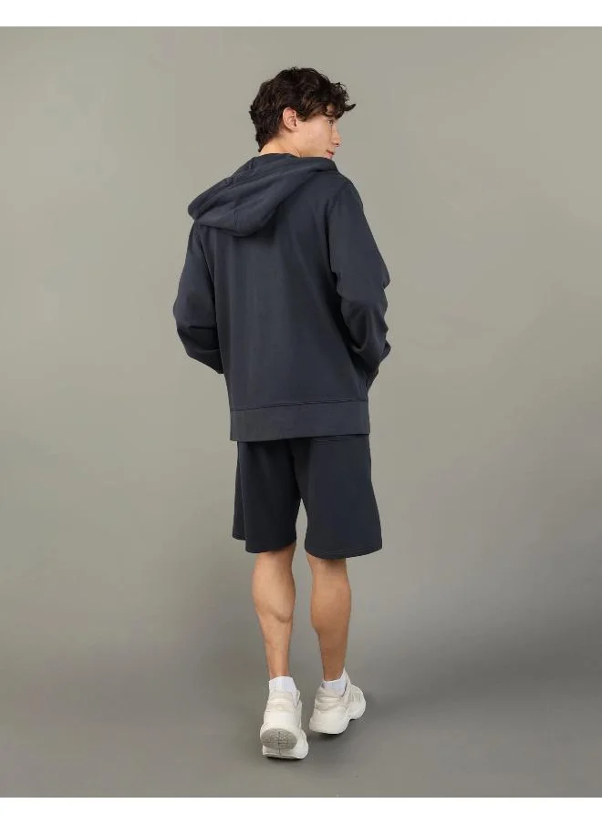 American Eagle AE Fleece Logo Graphic Zip-Up Hoodie