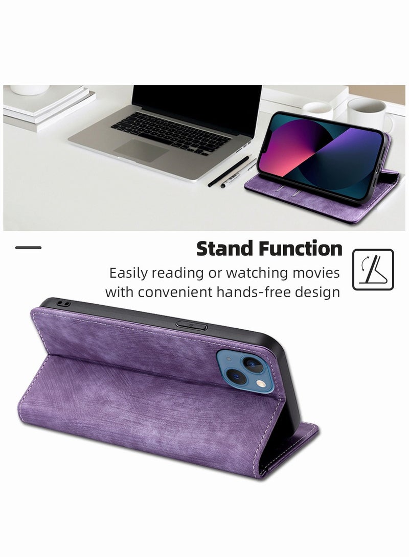 Motim Iphone 14 Wallet Case with Card Holders, Leather Magnetic Slim Casel, Shockproof Protective Hard Back Case with Pocket and Stand - Image 5